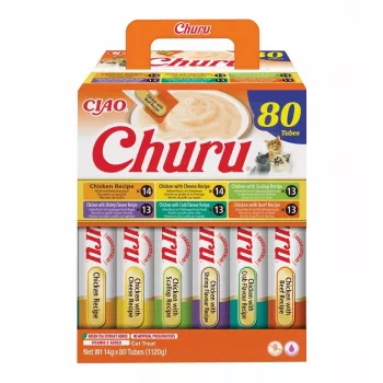 INABA Churu Chicken Mix - petiscos para gatos - 80x14g