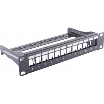 Patch panel 1U ShiverPeaks BS08-10080 metal preto