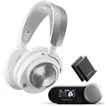 Headset STEELSERIES 61524 com fios circumaural branco com arco de cabeça