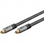 Cabo Toslink Plus (preto/prateado, 5 metros)