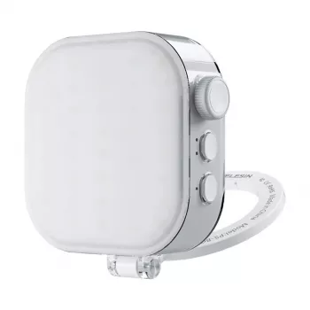 Luz de selfie Telesin Ice Cube com suporte para telefone P5-BGD-03 — luz LED de preenchimento compacta e suporte ajustável para smartphone