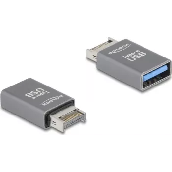 Adaptador de cabo DeLOCK 67230 USB Type-E para USB Type-A cinzento