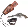 Revólver de cowboy de brinquedo em metal Pulio 155150/0 com coldre removível, réplica single-action