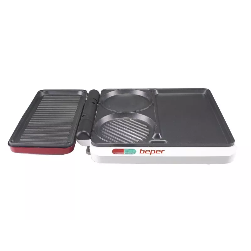 Beper P101CUD500 Party Line grelhador elétrico com 4 placas de cozedura