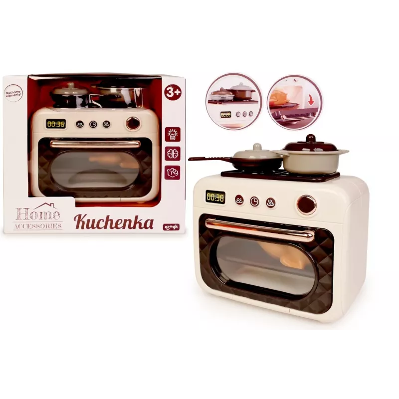 Forno de brincar Artyk 180507 com luz – brinquedo para crianças para conjuntos de faz de conta