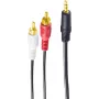 shiverpeaks BS30832-G Cabo de áudio 1,5 m 3,5 mm 2 x RCA preto (BS30832-G)