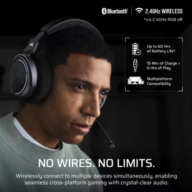 Auscultadores Virtuoso Max Wireless Carbon