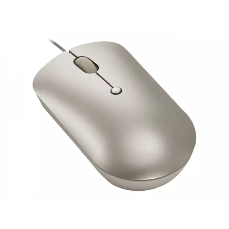Rato de escritório com fios Lenovo 540 ambidestro USB Type-C ótico 2400 DPI areia