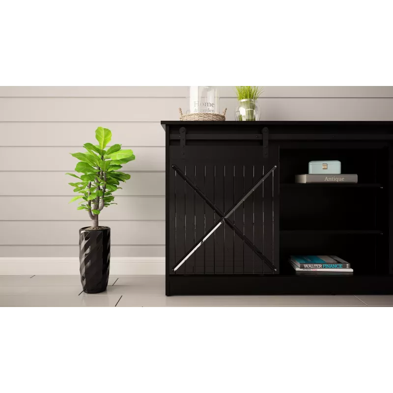 Cómoda 160x80x35 GRANERO preto/preto brilhante