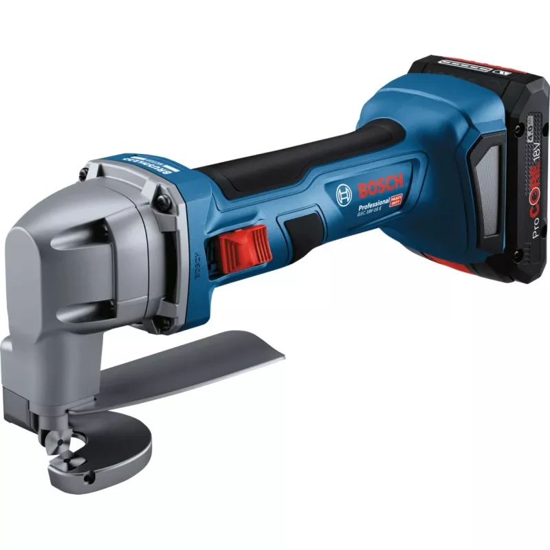 Bosch GSC 18V-16 E Professional tesoura para chapa a bateria, 18 V, 2x ProCORE18V 4,0 Ah, L-BOXX, azul/preta