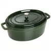 Staub La Cocotte 33 cm assadeira oval de ferro fundido, verde manjericão