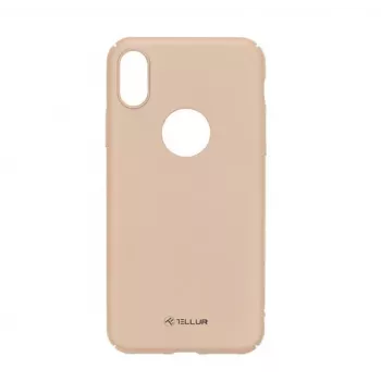 Capa de proteção Tellur Cover Super slim para iPhone X/XS — acabamento dourado, perfil ultrafino