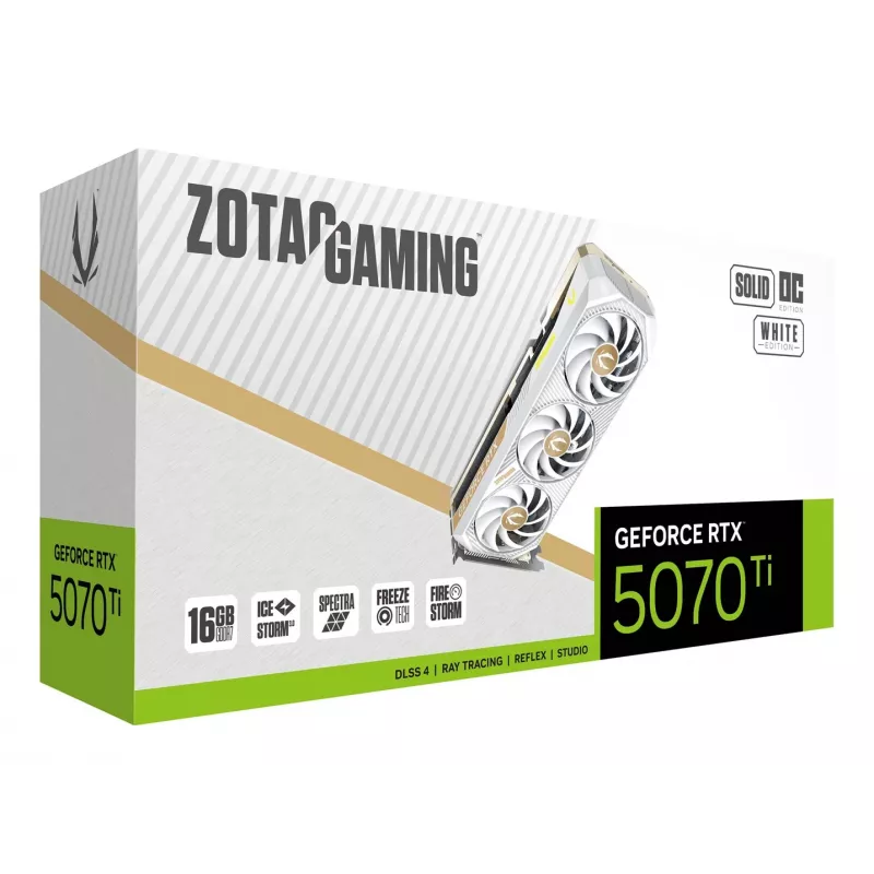 Placa gráfica ZOTAC GAMING GeForce RTX 5070 Ti SOLID CORE OC 16GB GDDR7
