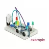 Breadboard DELOCK 18313 — placa de prototipagem sem soldadura, plástico, 55×165×9 mm, branco