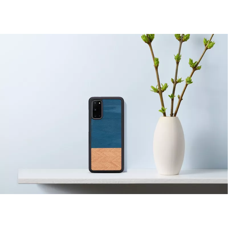 Capa para telemóvel Man and Wood Galaxy S20 denim preto