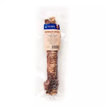 Snack de mastigar para cães PETMEX traqueia de vaca 30 cm snack natural de mastigar para cães de porte médio e grande, 75 g