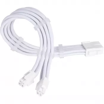 Cabo de extensão de alimentação SILVERSTONE EPS 12V 8‑pin (30 cm) branco SST-PP07E-EPS8W-V2