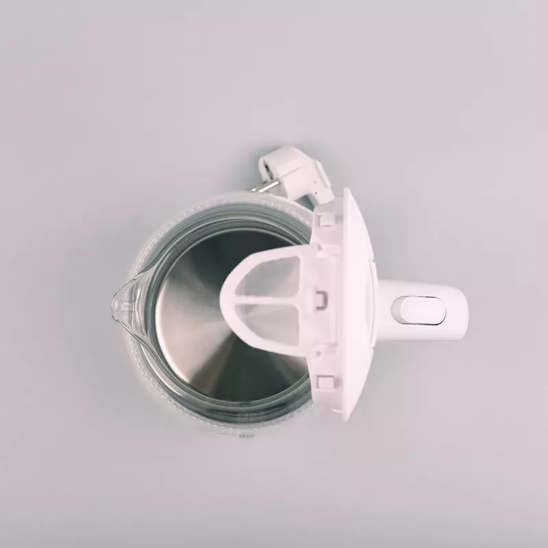 Chaleira elétrica Maestro MR-055 branca — 1 L, 1100 W, corpo em vidro, retroiluminação, indicador de nível de água