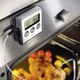 Termómetro alimentar GEFU sonda digital 0–250 °C, aço inoxidável, sensor de 16 cm