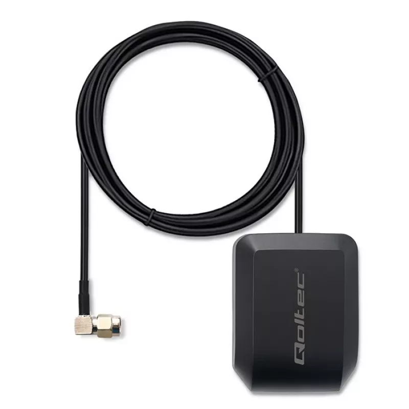 Antena GPS/GLONASS QOLTEC 28 dBi 50 W com ficha SMA angular
