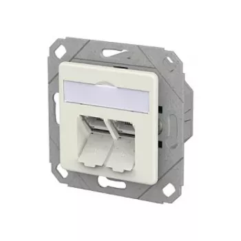 METZ CONNECT tomada de ligação E-DAT C6A LSA++ 2 portas UPk branco puro