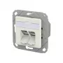 METZ CONNECT tomada de ligação E-DAT C6A LSA++ 2 portas UPk branco puro