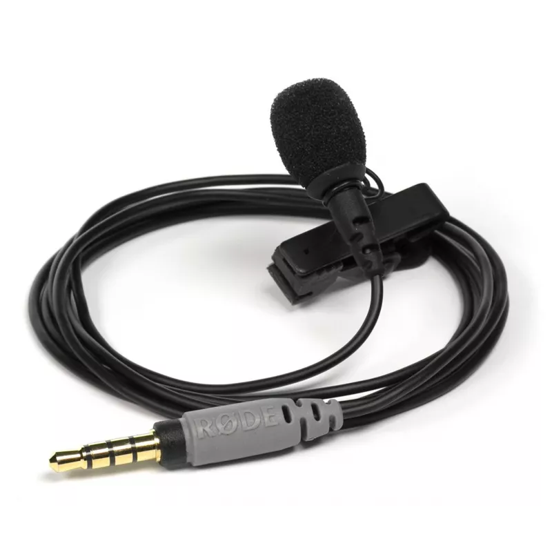 Microfone lavalier RØDE smartLav+ — com fios, omnidirecional, 3,5 mm, 20–20.000 Hz, sensibilidade -35 dB, 2 unid., estojo de transporte