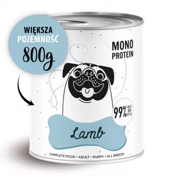 PAKA ZWIERZAKA Pepe Cordeiro - comida húmida para cães - 800g