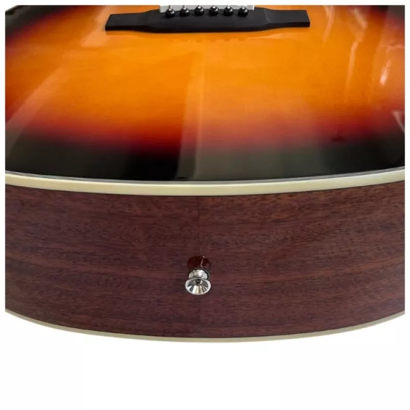 Guitarra eletroacústica V-tone VEAG1 CE 4/4 madeira — Dreadnought tamanho completo, Cutaway, tampo em abeto, fundo e ilhargas em mogno, pré-amplificador incorporado