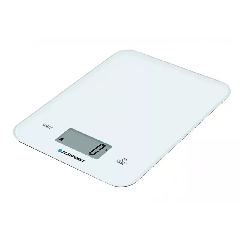 Balança de cozinha BLAUPUNKT FKS401 — branca, máx. 10 kg, precisão de 1 g, controlo por toque