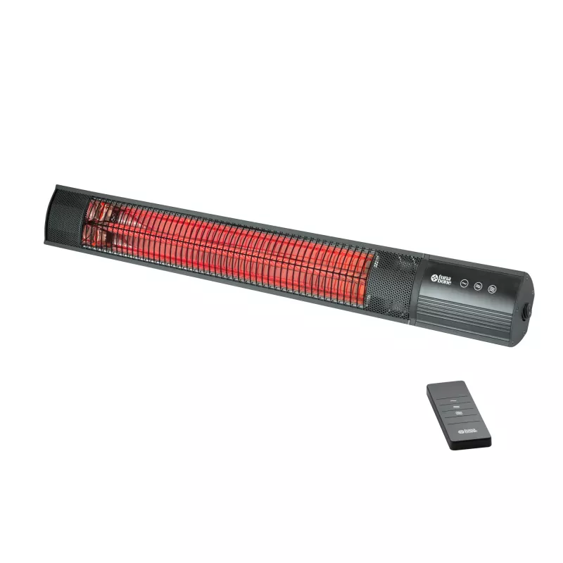 TunaBone | Aquecedor elétrico de infravermelhos de parede para terraço | TB2580W-01 | Aquecedor de terraço | 2500 W | Número de níveis de potência 3 | Adequado para espaços até 25 m² | Preto | IP55