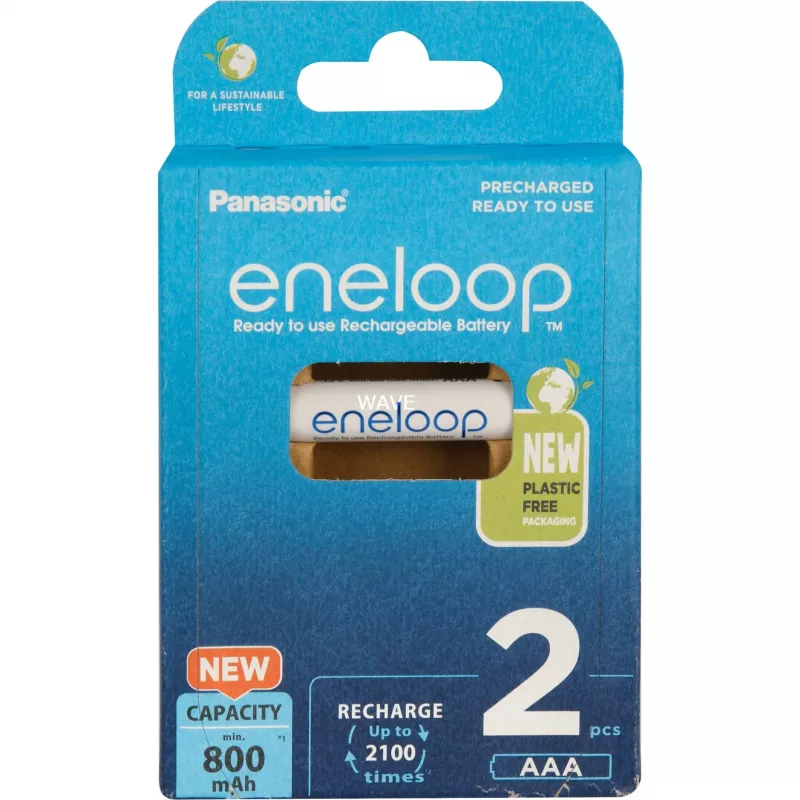 Pilhas recarregáveis PANASONIC ENELOOP AAA 800 mAh 2 unid. (BK-4MCDE/2CP)