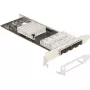 Placa PCI Express x4 Delock para 4 x slot SFP Gigabit LAN i350 (88342)