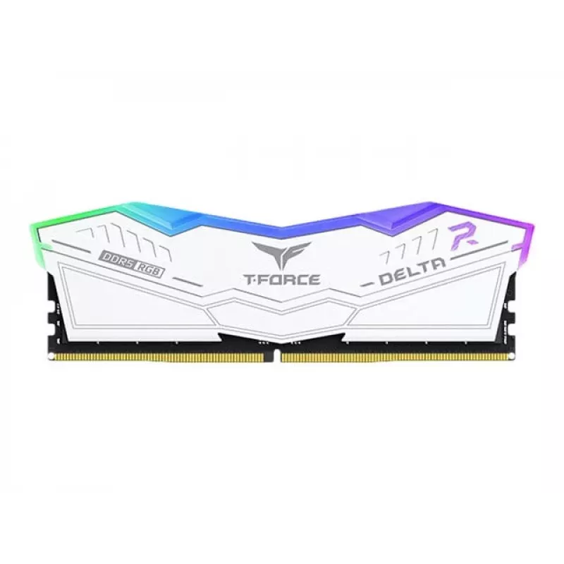 DIMM 32 GB DDR5-6000 (2x 16 GB) Kit duplo, memória branca, FF4D532G6000HC38ADC01, Delta RGB, INTEL XMP