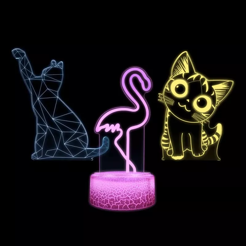 Lâmpada LED de mesa/decorativa MANTA SNL119RGB luz 3D animal RGB para decoração de interiores