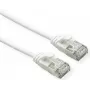 ROLINE DataCenter – cabo patch – RJ-45 (M) para RJ-45 (M) – 15 cm – 3,6 mm – U/FTP – CAT 6a – sem halogéneos, moldado, capa sem patilhas, fio flexível, 10 Gigabit Ethernet – branco, RAL 9003 (21.15