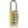 YALE YE3CB/38/131/1/GO cadeado 38 mm dourado fechadura de combinação (YE3CB/38/131/1/GO)