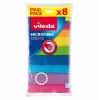 Pano de limpeza Vileda Microfibre Colors 8 unid.
