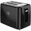 Torradeira elétrica, preta, 220-240V, 50-60Hz, 780-930W, 2 ranhuras, 3 modos, 7 níveis de tostagem