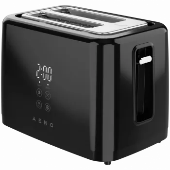 Torradeira elétrica, preta, 220-240V, 50-60Hz, 780-930W, 2 ranhuras, 3 modos, 7 níveis de tostagem