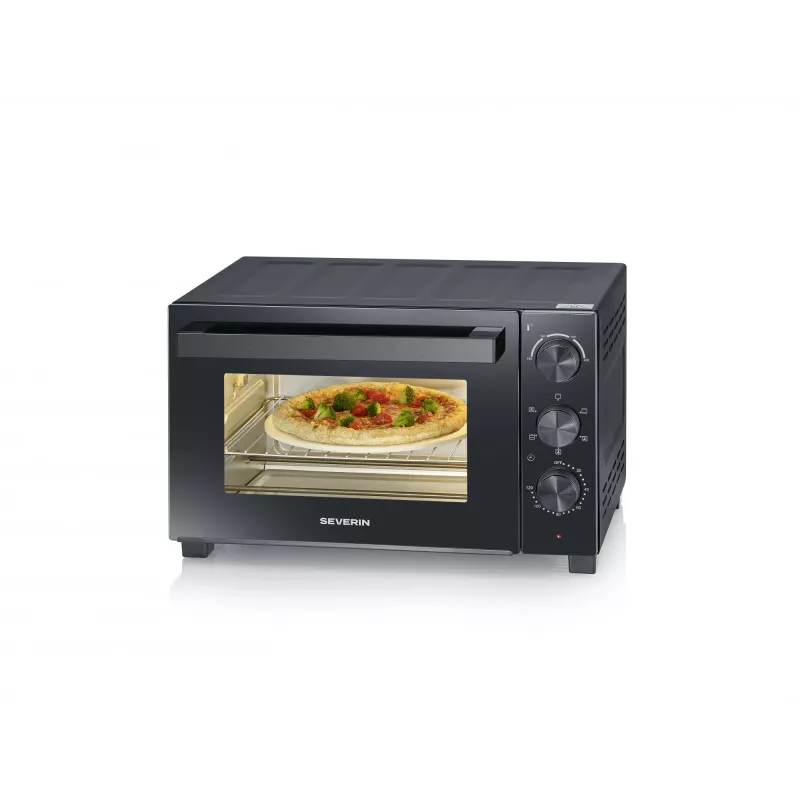 Mini-forno SEVERIN TO 2075 — capacidade de 30 l, 1600 W, independente, preto, função de grelhar