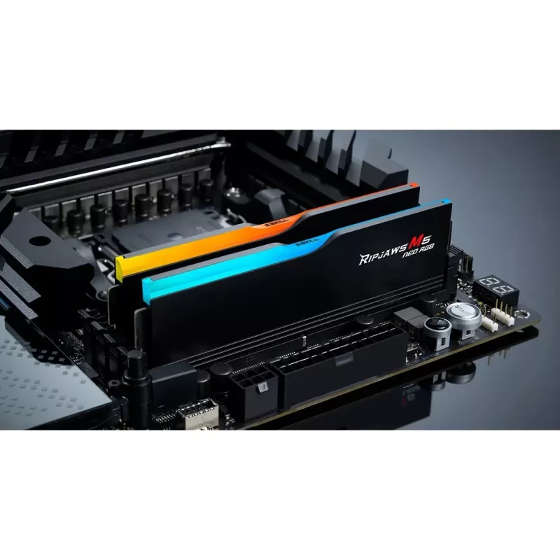 DIMM 64 GB DDR5-6000 (2x 32 GB) Dual-Kit, memória preta, F5-6000J3238G32GX2-RM5NRK, Ripjaws M5 Neo, AMD EXPO