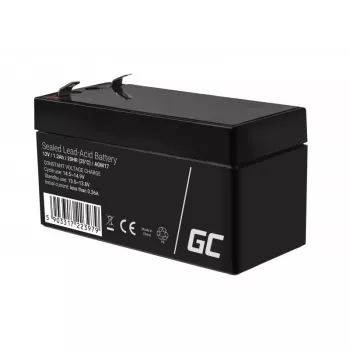 Bateria de chumbo-ácido selada (VRLA) Green Cell AGM17 12 V 1,2 Ah — 52 mm de altura, 43×97 mm, 0,5 kg