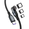 Cabo USB-C 4smarts GravityCord 240W 1,8 m – USB-C para USB-C de alto desempenho para carregamento e dados