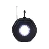 Tracer Explorer TRAGLO47616 coluna Bluetooth portátil, TWS, Bluetooth 5.3, 15 W RMS, rádio FM, lanterna, painel solar, powerbank de 1800 mAh, microSD, preta