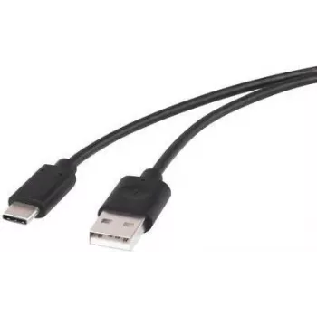Cabo USB 2.0 Renkforce 1429650 — 1x USB-A para 1x USB-C, 1,50 m, preto