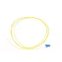 Pigtail LC/PC monomodo Extralink 1,5 m, 900 µm G.657.A1 FTTH, amarelo, Easy-strip