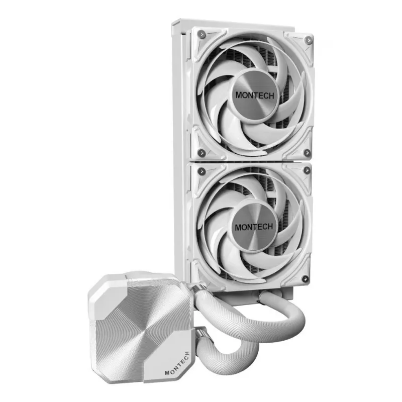 Refrigeração líquida all-in-one para processador Montech HyperFlow Silent 240 12 cm branco 1 unid.