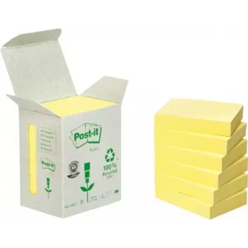 Bloco de notas adesivas 3M 6531B retangular amarelo