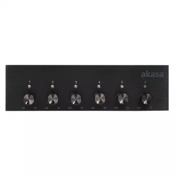 Controlador de ventoinhas Akasa AK-FC-08BKV2 preto 6 canais